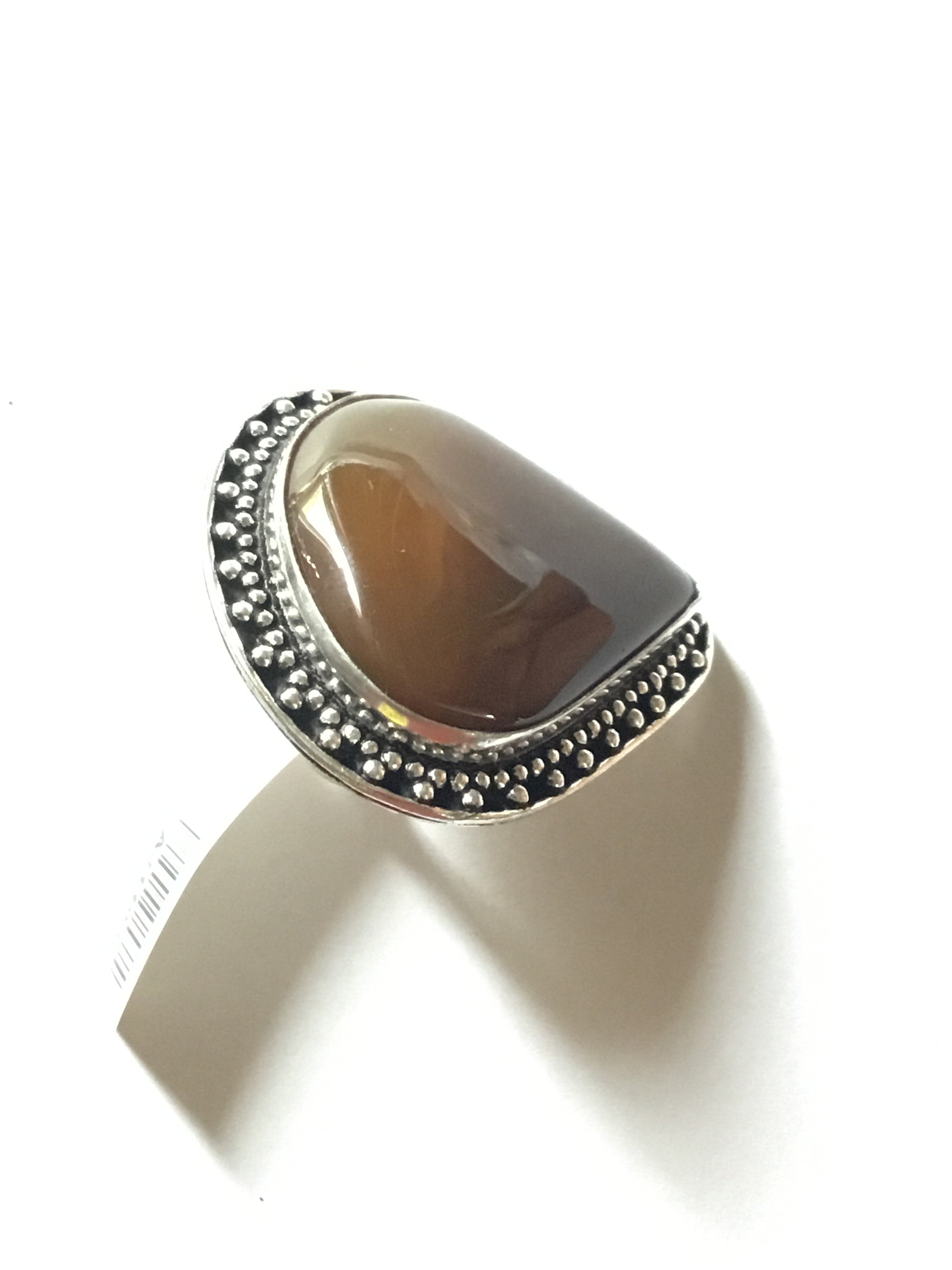Red Onyx Ring | German Silver | size 6