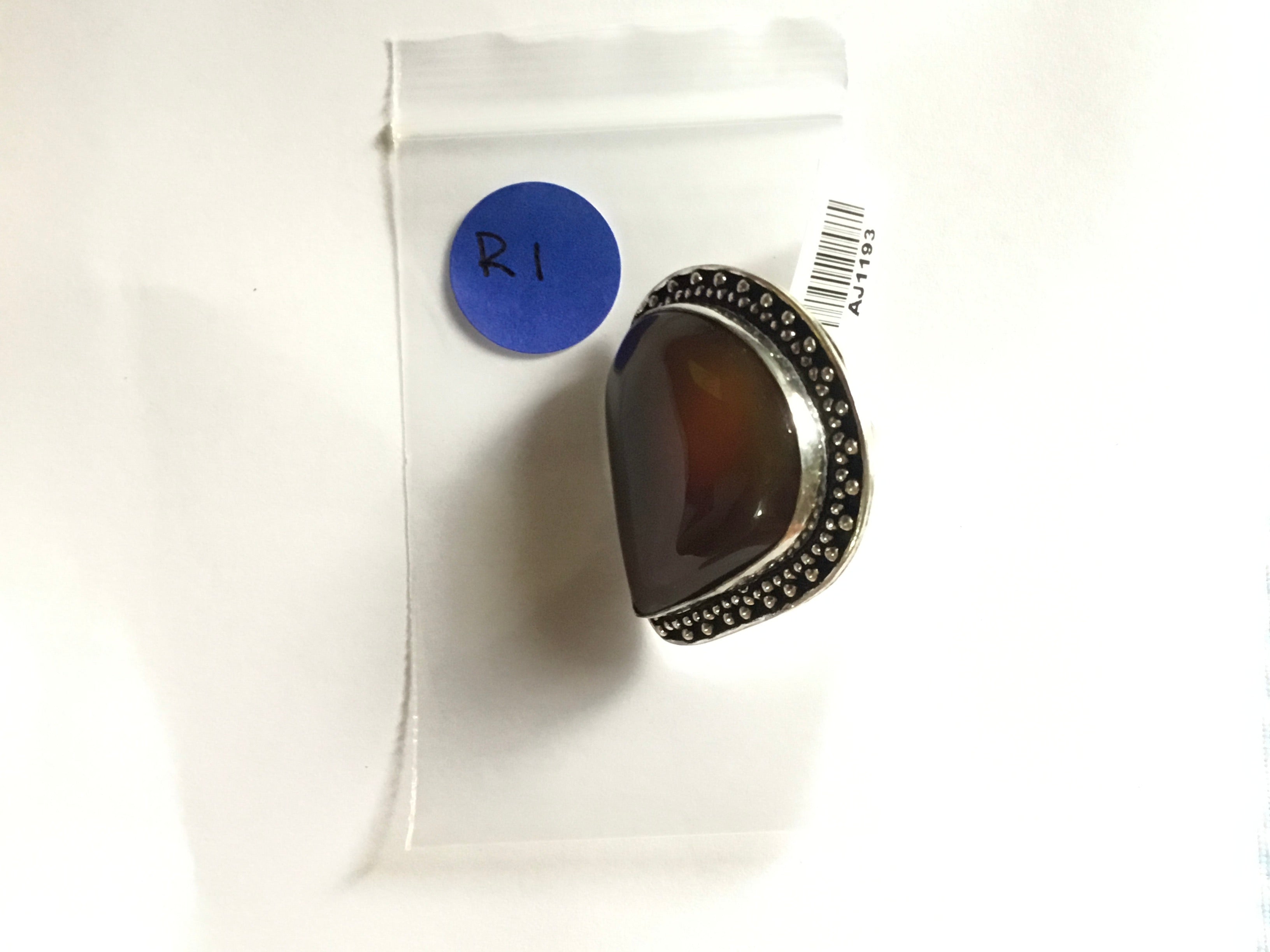Red Onyx Ring | German Silver | size 6