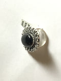 Black Onyx Ring | German Silver | size 8