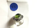 Green Amethyst Ring | German Silver | size: 8