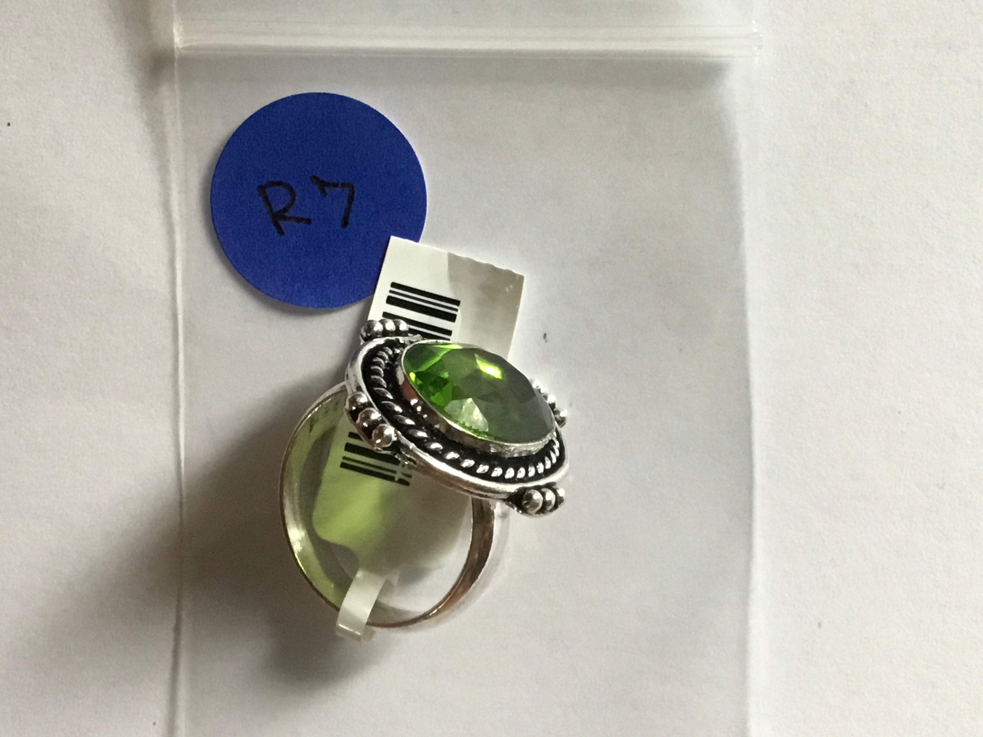 Peridot Ring | German Silver | size 9