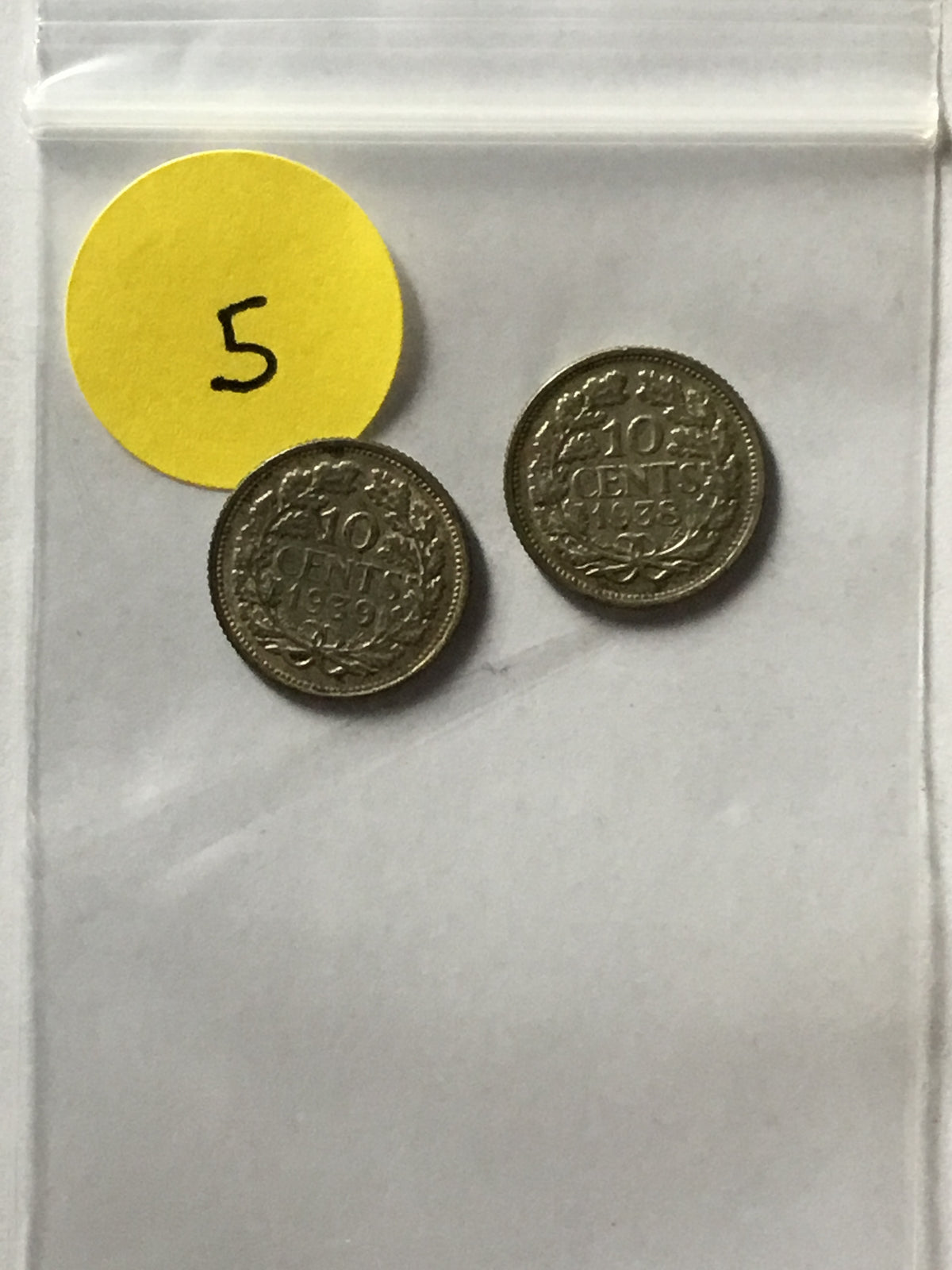 1938 & 1939 Netherlands 10 Cents | Wilhelmina