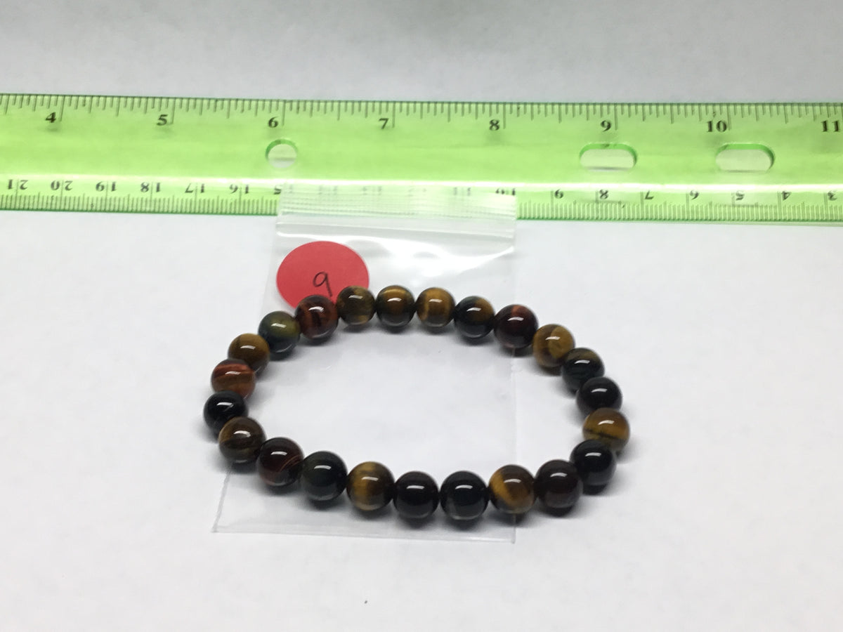 Natural Tiger’s Eye Beaded Stretch Bracelet